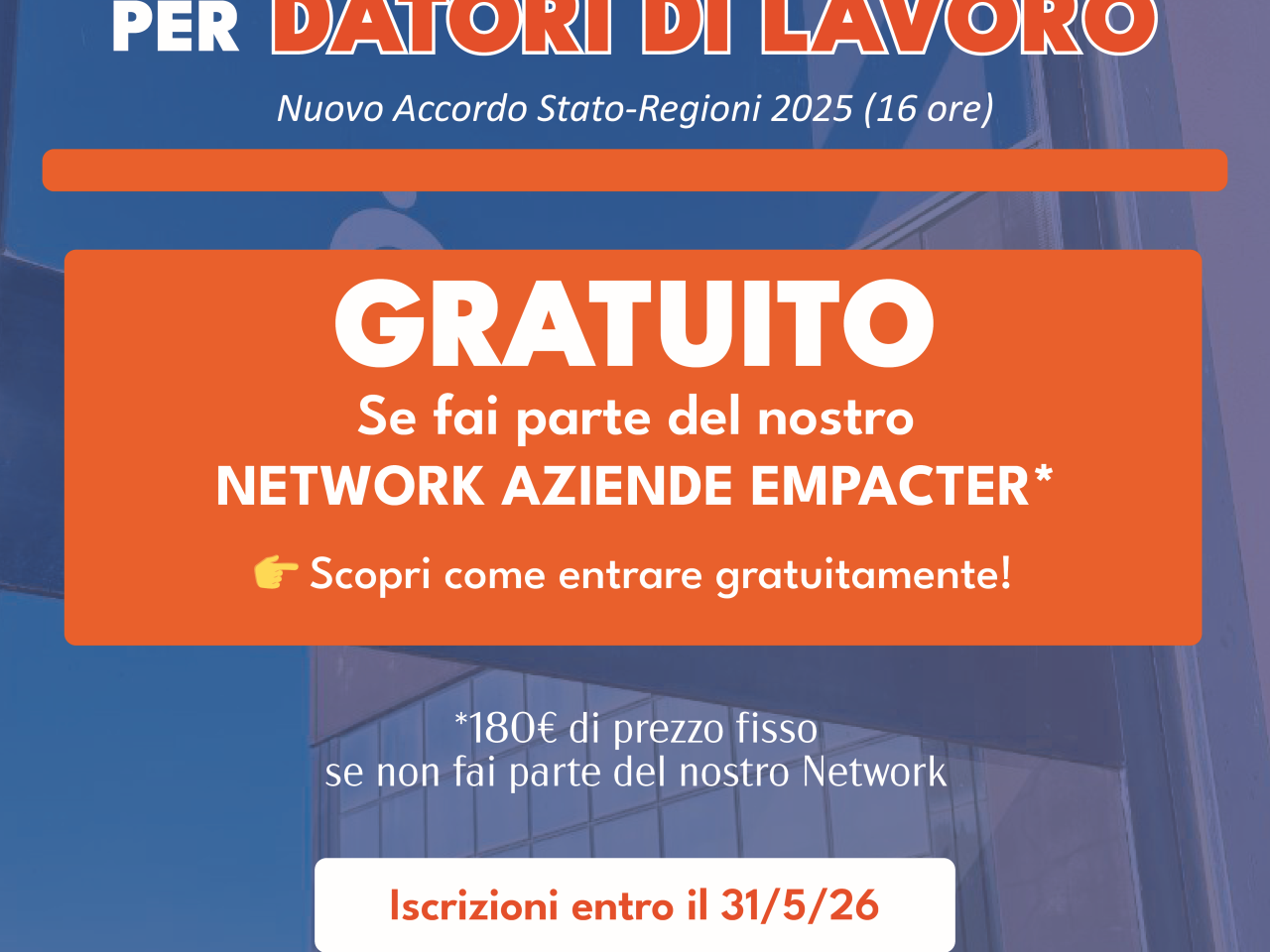 Corso Obbligatorio di Formazione sulla Sicurezza per i Datori di Lavoro
